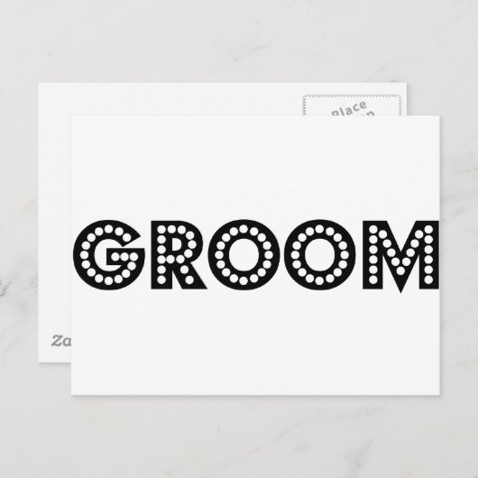 Groom Postkarte (Vorne/Hinten)