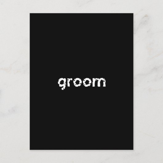 Groom Postkarte (Vorderseite)