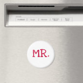 Groom Red Text Mr. Magnet (In Situ (Geschirrspüler))