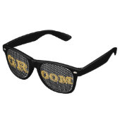 GROOM Retro Shades Gold / Fun Party Sonnenbrille (Schrägansicht)