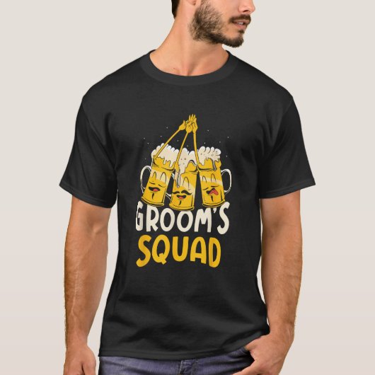 Groom s Squad Team Bachelor Groom Party Bridge T-Shirt (Vorderseite)
