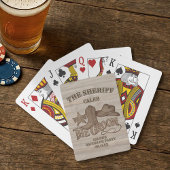 Groom Sheriff Rustic Cowboy Bachelor Party Spielkarten