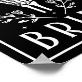 Groom Skeleton Gothic Halloween Verlobung Hochzeit Poster (Ecke)