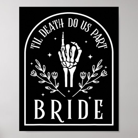 Groom Skeleton Gothic Halloween Verlobung Hochzeit Poster (Vorne)