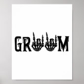Groom Skeleton Hand Bride Halloween Bachel Poster (Vorne)