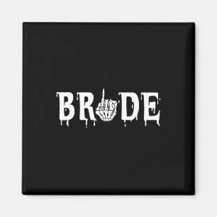 Groom Skeleton Hand Halloween Bachelorette Magnet