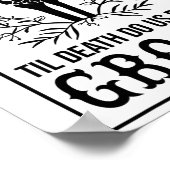 Groom Skeleton Hand Paare Matching Wedding Hallo Poster (Ecke)