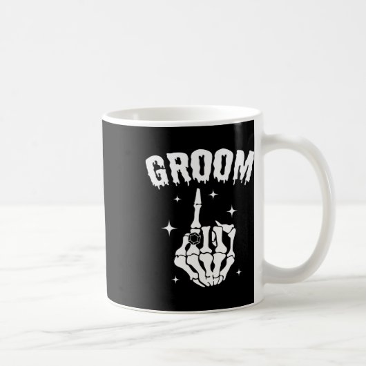 Groom Skeleton Hand Wedween Paare Matc Kaffeetasse (Rechts)