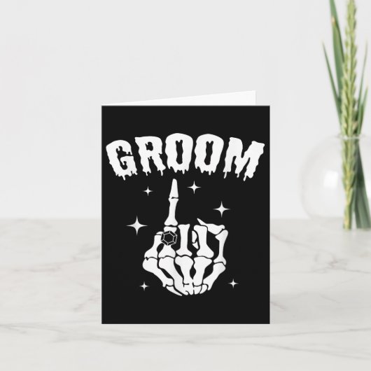 Groom Skeleton Hand Wedween Paare Matc Karte (Vorderseite)