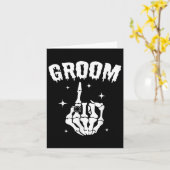 Groom Skeleton Hand Wedween Paare Matc Karte (Gelbe Blume)