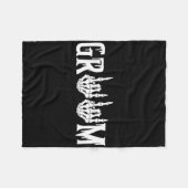 Groom Skeleton Rock Hand Halloween Bachelo Fleecedecke (Vorderseite (Horizontal))
