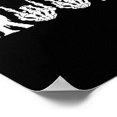 Groom Skeleton Rock Hand Halloween Bachelo Poster (Ecke)