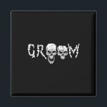 Groom - Skeleton-Skull-Halloween-Bachelor Magnet<br><div class="desc">Groom - Skeleton-Skull-Halloween-Bachelor</div>