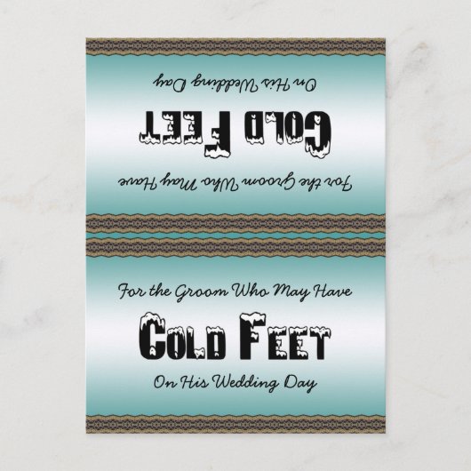 Groom Socks Cold Fee Postkarte (Vorderseite)