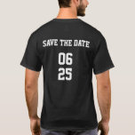 Groom Sports Style Passing Couple Save the Date T-Shirt<br><div class="desc">Groom Sports Style Matching Save the Date T - Shirt</div>
