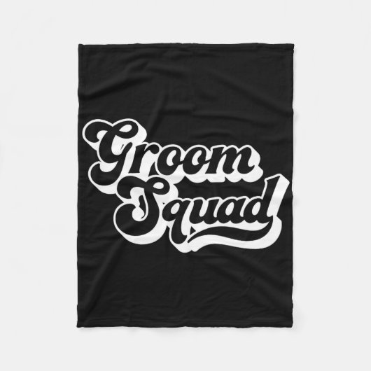 Groom Squad Bachelor Party Männer Crew Matching Gr Fleecedecke (Vorderseite)