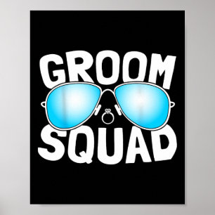 Groom Squad Bachelor Party Stag Gag Mens Spaß Poster