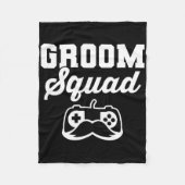 Groom Squad Bachelor Party Trauzeugen Gamer Fleecedecke (Vorderseite)