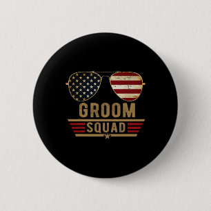 Groom Squad Bachelor Party Trauzeugen Hochzeit US Button