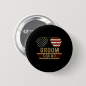 Groom Squad Bachelor Party Trauzeugen Hochzeit US  Button (Vorne & Hinten)