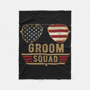 Groom Squad Bachelor Party Trauzeugen Hochzeit US Fleecedecke