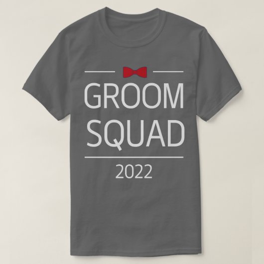 Groom Squad Funny Groomsmen Crew Team Bachelor Par T-Shirt (Design vorne)