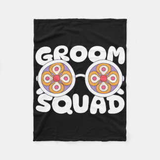 Groom Squad Groovy Sungles Wedding Bachelor Party Fleecedecke