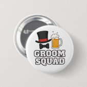 Groom Squad Hat and Beer Button Pin (Vorne & Hinten)