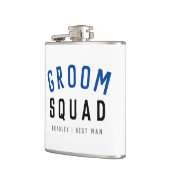 Groom Squad | Moderner Bachelor Trauzeuge Stilvoll Flachmann (Links)