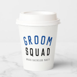 Groom Squad | Moderner Bachelor Trauzeuge Stilvoll Pappbecher