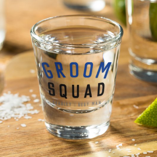 Groom Squad | Moderner Bachelor Trauzeuge Stilvoll Schnapsglas