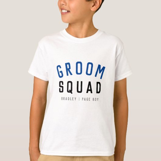 Groom Squad | Moderner Bachelor Trauzeuge Stilvoll T-Shirt (Vorderseite)