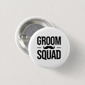 Groom Squad Mustache Button (Vorne & Hinten)