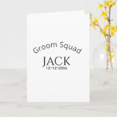 Groom squad name date year bold letter bachelorett karte (Gelbe Blume)
