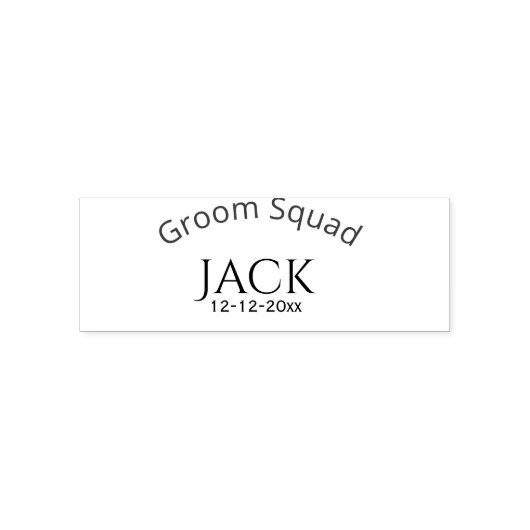Groom squad name date year bold letter bachelorett permastempel (Design)