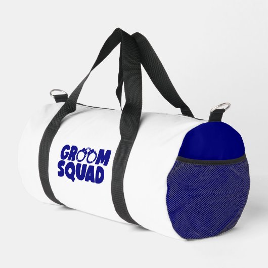GROOM SQUAD Navy White Duffle Bag (Rechte Ecke)