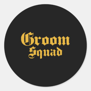 Groom Squad Old School - Bachelor Party - Hochzeit Runder Aufkleber