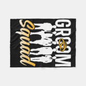 Groom Squad Party Redewendungen Bachelor Hochzeit Fleecedecke (Vorderseite (Horizontal))