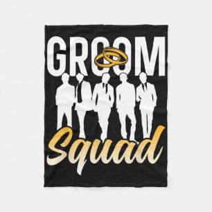 Groom Squad Party Redewendungen Bachelor Hochzeit Fleecedecke