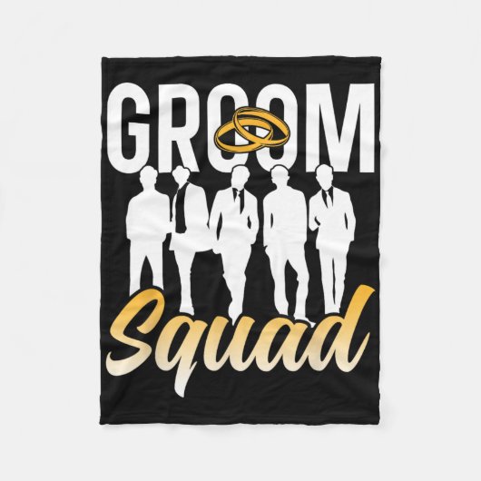 Groom Squad Party Redewendungen Bachelor Hochzeit Fleecedecke (Vorderseite)