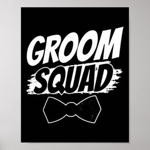 Groom Squad Party Redewendungen Bachelor Hochzeit  Poster