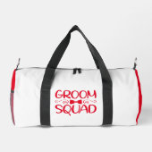 GROOM SQUAD Red White Duffle Bag (Rückseite)