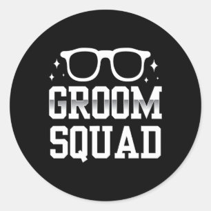Groom Squad Redewendungen Bachelor Party Hochzeit Runder Aufkleber