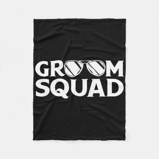 Groom Squad Trauzeuge Bachelor Party Wedding Match Fleecedecke (Vorderseite)