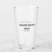 Groom Squad Trauzeuge Junggeselinnen-Abschied hinz Glas (Rückseite)