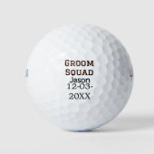 Groom Squad Trauzeuge Junggeselinnen-Abschied hinz Golfball (Vorderseite)