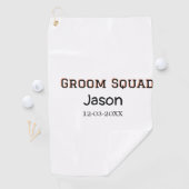 Groom Squad Trauzeuge Junggeselinnen-Abschied hinz Golfhandtuch (Insitu)