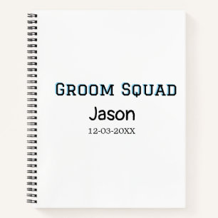 Groom Squad Trauzeuge Junggeselinnen-Abschied hinz Notizblock
