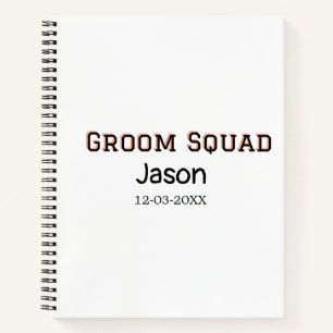 Groom Squad Trauzeuge Junggeselinnen-Abschied hinz Notizblock