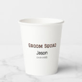 Groom Squad Trauzeuge Junggeselinnen-Abschied hinz Pappbecher (Rückseite)